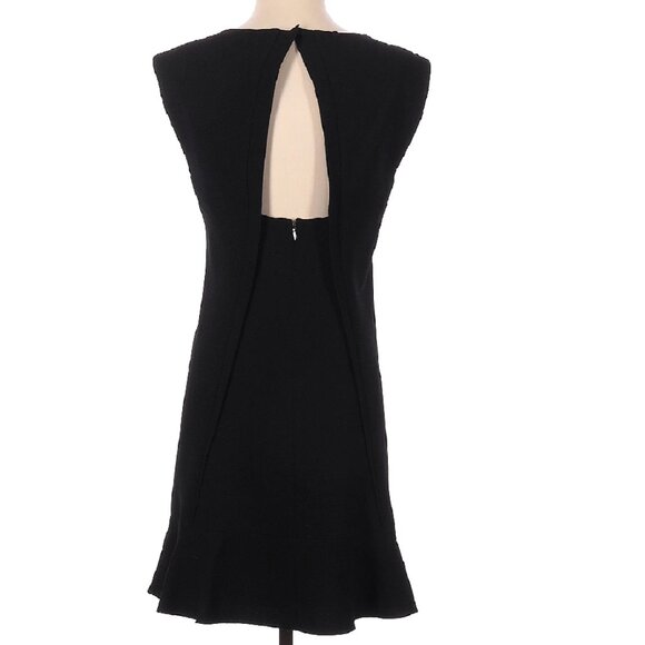 Rebecca Taylor Black Cocktail V-Neck Dress Size 0 Like New - Picture 6 of 6